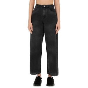 YMC Women's Wide Leg Cropped Jeans Women BLACK Pants